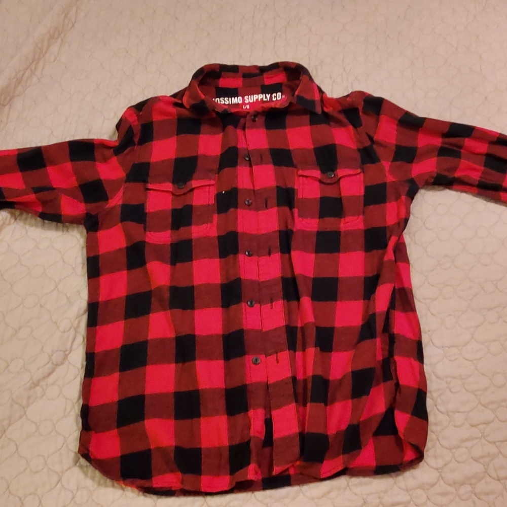 Mossimo plaid button up large